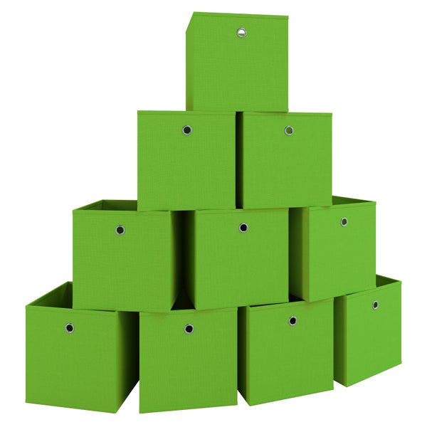 10er Set Faltbox Klappbox Aufbewahrungsbox Boxas