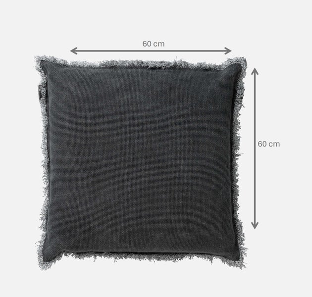 Burto Kissenbezug - Unifarben 60x60 cm, Grau