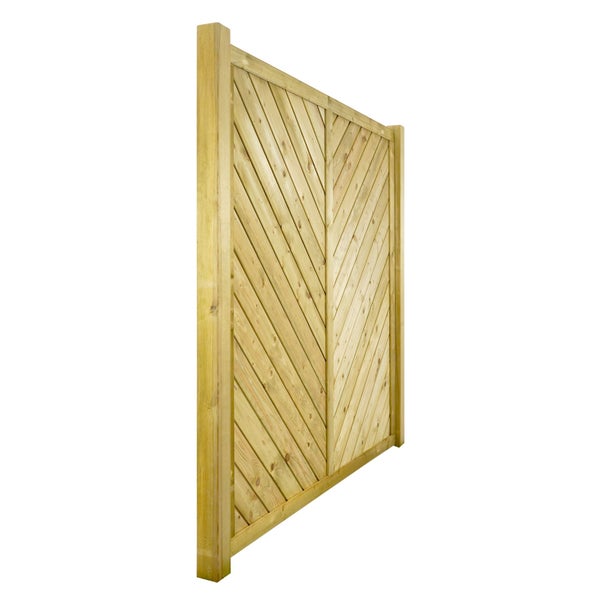 Holz Gartenzaun Element mit diagonalem Design