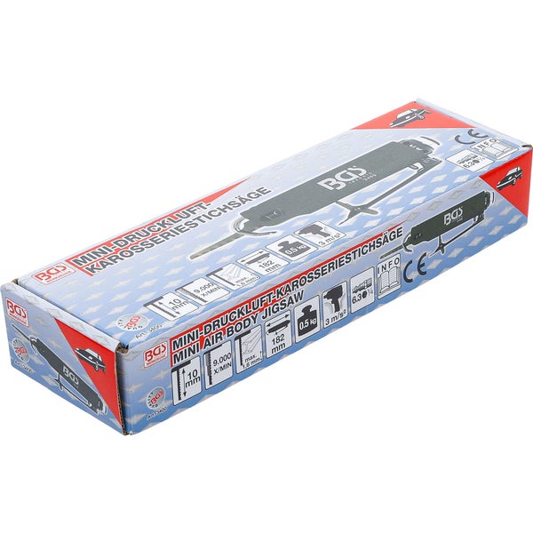 Verpackung einer BGS Mini-Druckluft-Karosseriesäge