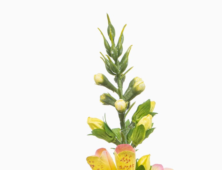 Künstlicher Fingerhut SCHYNRA, gelb-rosa, 95cm - Kunstblume