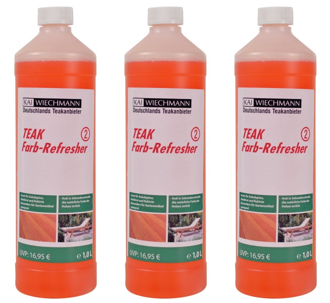 Gartenmöbel Holzpflege Teak Farb-Refresher 3 Liter sorgt für eine intensive Holzfarbe