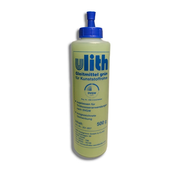 Ulith® Gleitmittel grün 500 g Flasche DVGW-geprüft, 251057
