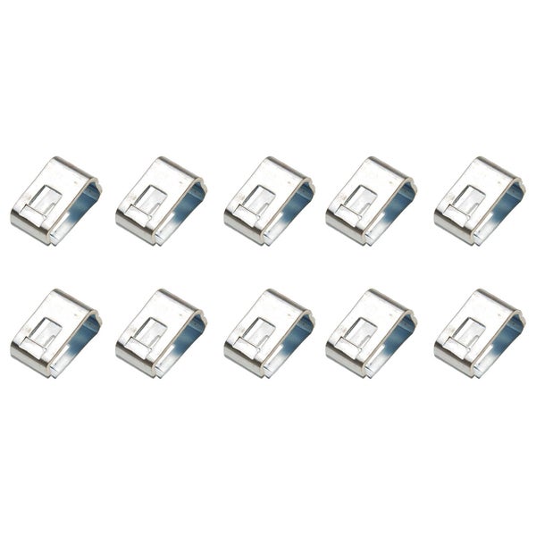 Zehn Kabelclips aus Metall