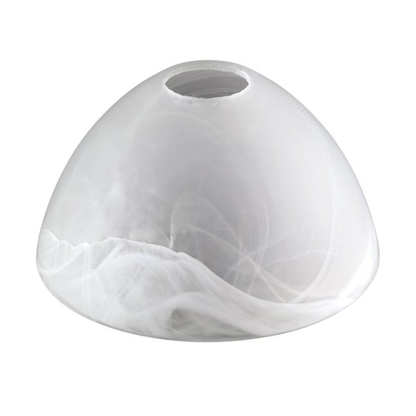 Runder Lampenschirm aus Glas mit marmoriertem Design für Innenleuchten.