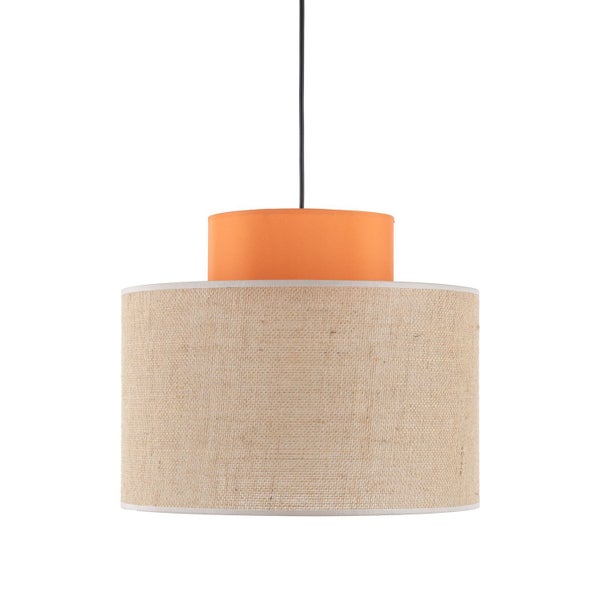 Hängelampe mit Stoffschirm