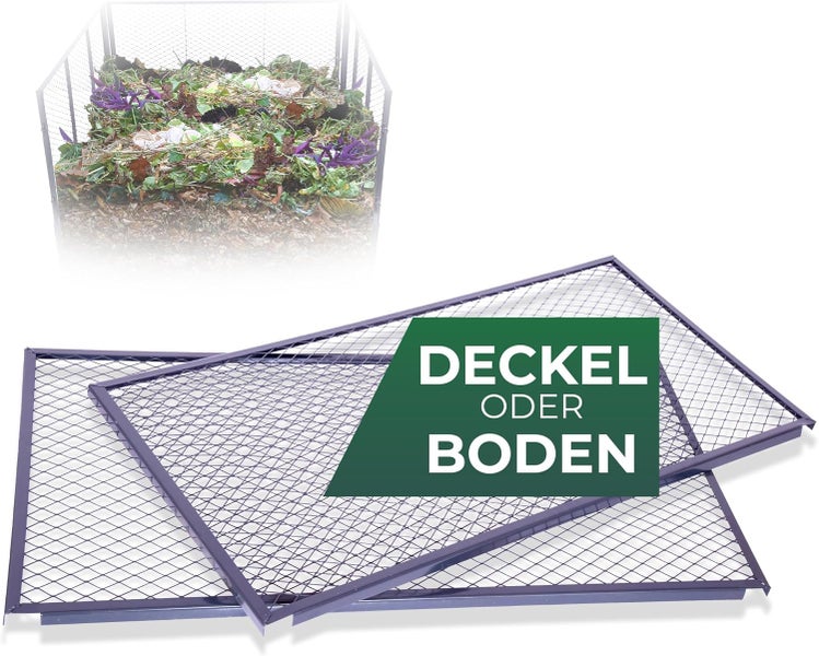 Deckel oder Boden für Drahtkomposter aus Metallgeflecht.