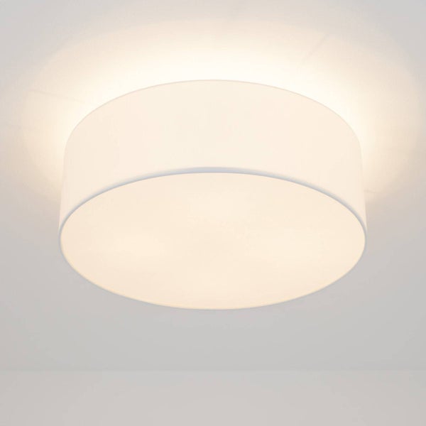 quitani Deckenlampe Gala (Modern) in Weiß aus Aluminium (4 flammig, E27 ) - Textil Deckenleuchte Lampe Wohnzimmerleuchte