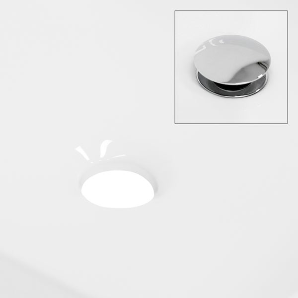 ML-Design Waschbecken Keramik Weiß 67,5x21,5x51,5 cm Oval mit Ablaufgarnitur, Einbauwaschbecken mit Überlauf, Aufsatzwaschbecken Einbauwaschtisch Waschschale Waschplatz Handwaschbecken für Badezimmer