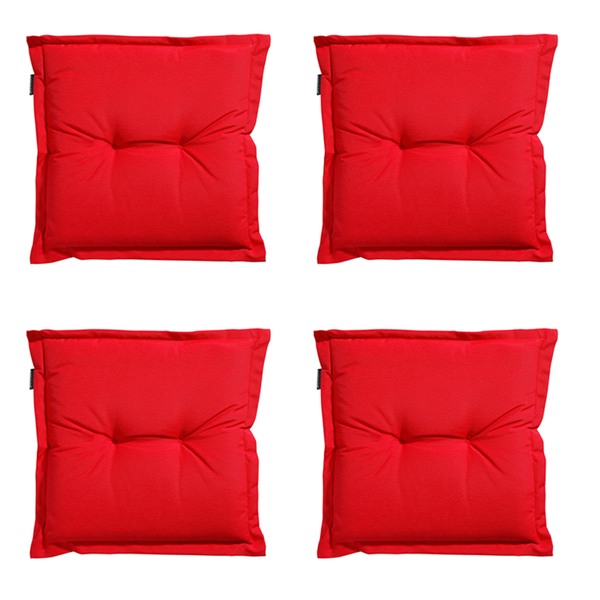 Sitzkissen Panama rot - Ca. 50x50 cm - 4er-Set