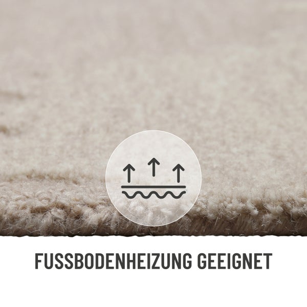 Teppichboden geeignet für Fußbodenheizung.