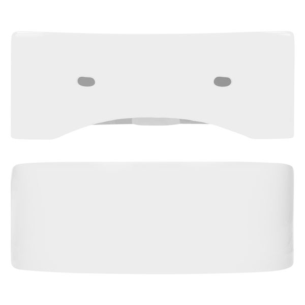 ECD Germany Waschbecken aus Keramik in Weiß 355x255x130 mm, Hahnloch rechts, Abgerundete Aufsatzbecken Aufsatzwaschbecken Handwaschbecken Aufsatzwaschtisch Badezimmer Waschtisch Waschschale Waschplatz