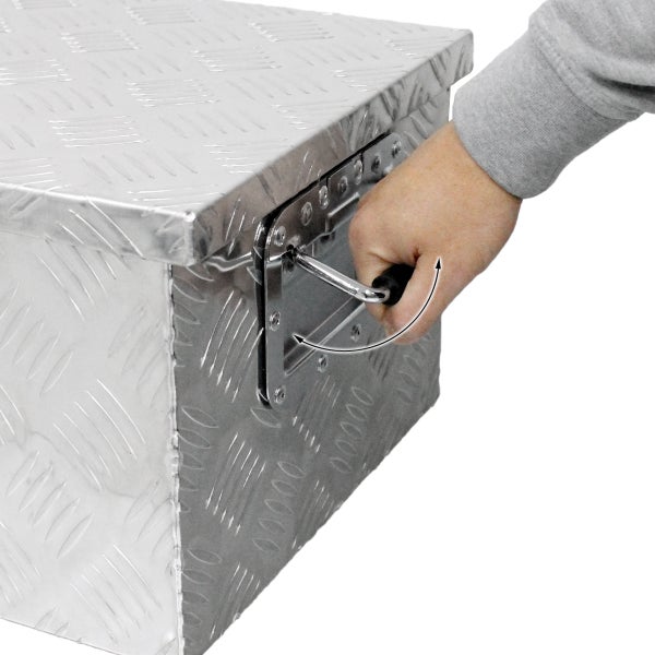ECD Germany Alu Werkzeugkasten 73 x 24 x 32 cm - abschließbar - Werkzeugkoffer Werkzeugkiste Werkzeugbox Alukiste Kiste Alubox Transportbox Transportkiste Deichselbox Truckbox Box