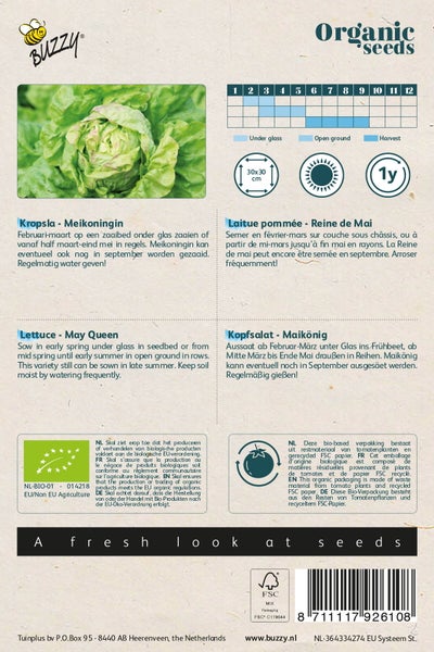 Bio-Salatsamenpackung Maikönig