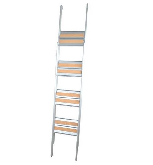Aluleiter mit Holzstufen