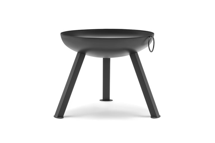 The Favilla BOMBE Feuerschale Schwarz 48 x 48 x 30 cm – Kompaktes Feuerbecken aus 2,5 mm Stahl – Pulverbeschichtet & wetterfest – Runde Feuerstelle für Balkon, Terrasse & Garten – 7 kg