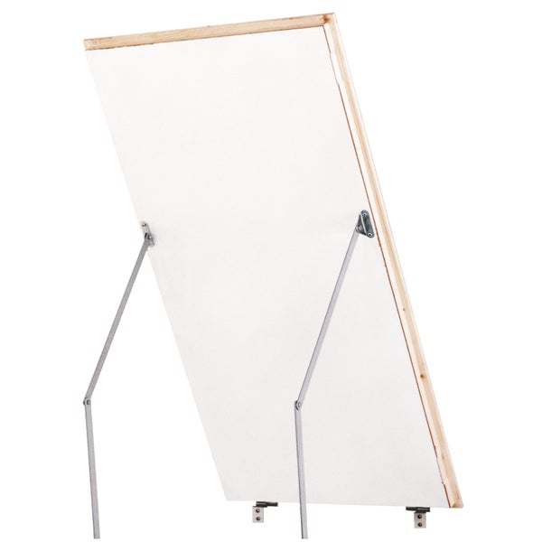 Leinwand mit Staffelei auf der Rückseite