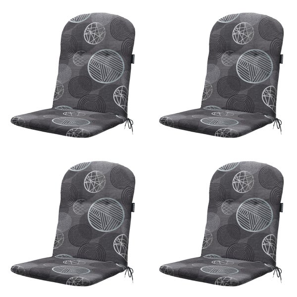 Stuhlauflage Stapelstuhl Kreis grau - Ca. 96x45 cm - 4er-Set