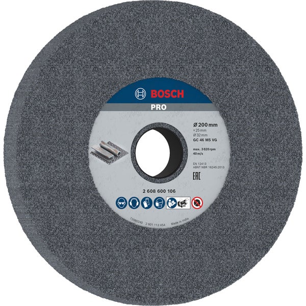 Bosch PRO Steel Schleifscheibe 200 x 25 x 32 mm G46 - 2608600106