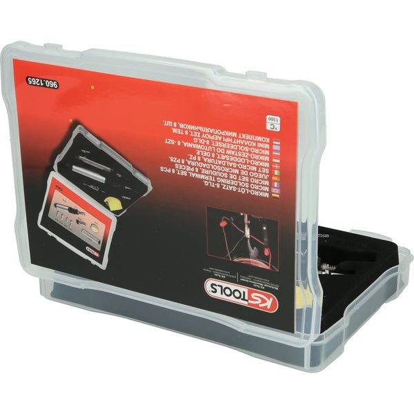 KS Tools Lötbrenner Set mit verschiedenen Aufsätzen, Lötzinn und Schwamm