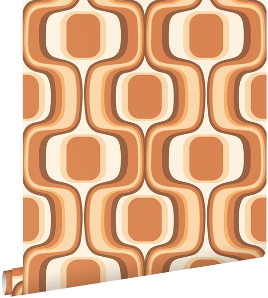 ESTAhome Tapete Retro-Ornamente Terrakotta - 50 x 900 cm - 131585