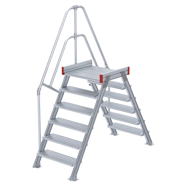 Aluminium Treppenpodest mit Handlauf