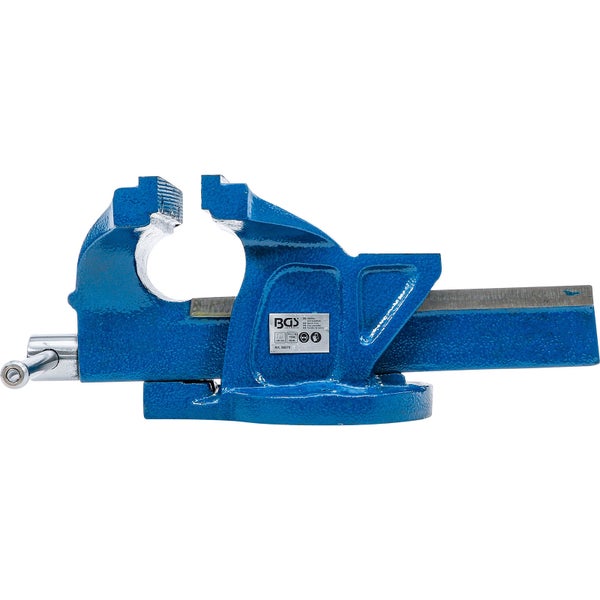 Blauer Schraubstock aus Metall