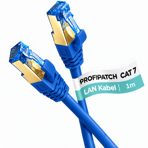 Profipatch Kategorie 7 Netzwerkkabel mit RJ45 Steckern, Laenge 1 Meter