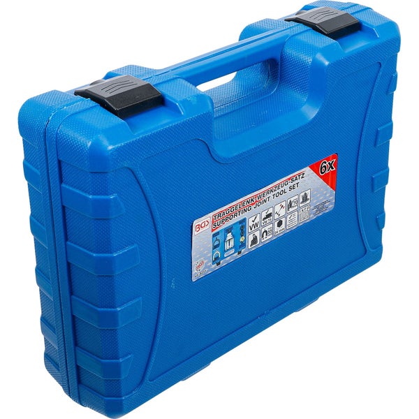 Werkzeugsatz für Traggelenke in einem blauen Werkzeugkoffer