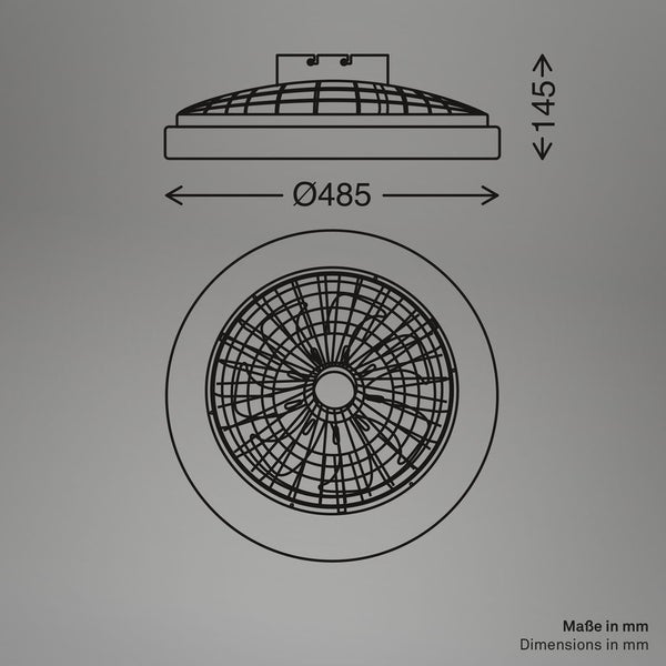 LED Deckenventilator Beleuchtung Deckenlampe Schlafzimmer Fernbedienung Dimmbar