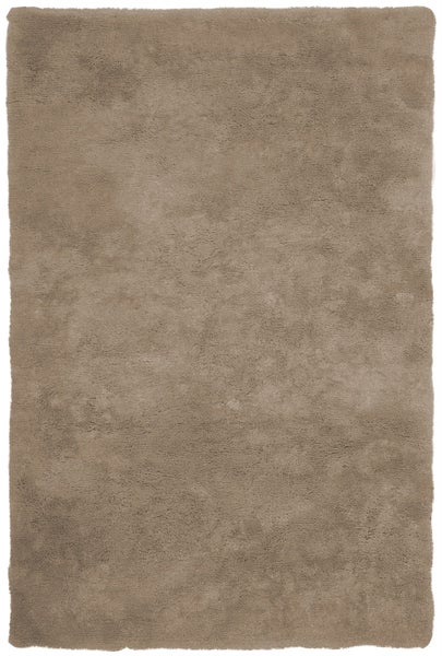 Hochflor Teppich Akira Taupe Uni, Modern 200 x 290 cm