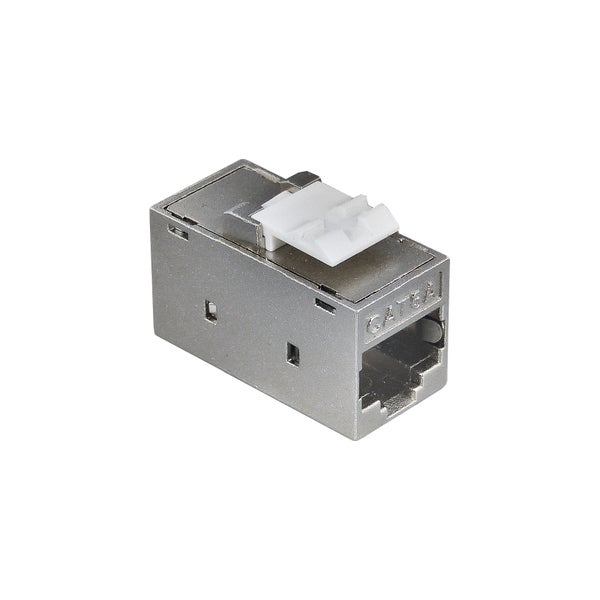ProfiPatch 1x Cat.6A Keystone Einbauadapter Verbindungskupplung RJ45 Buchse Slim UAE beidseitig 1:1 geschirmt Metallgehäuse
