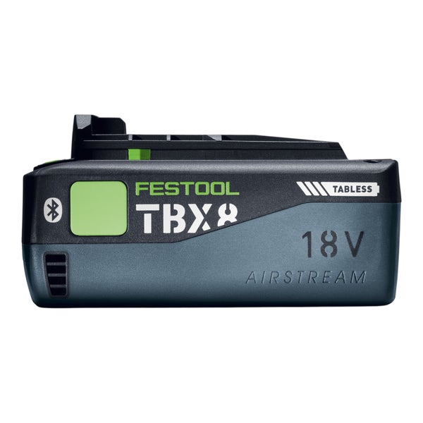 Festool 18 Volt Airstream Akku mit Bluetooth und Tabless-Technologie.