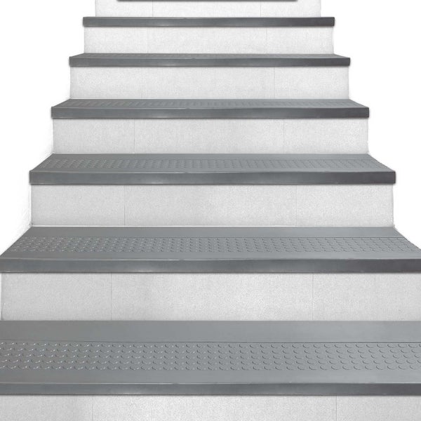 Stufenmatte aus Gummi Treppenschutz Stufenschutz 30x150cm Coins/ Noppen Grau
