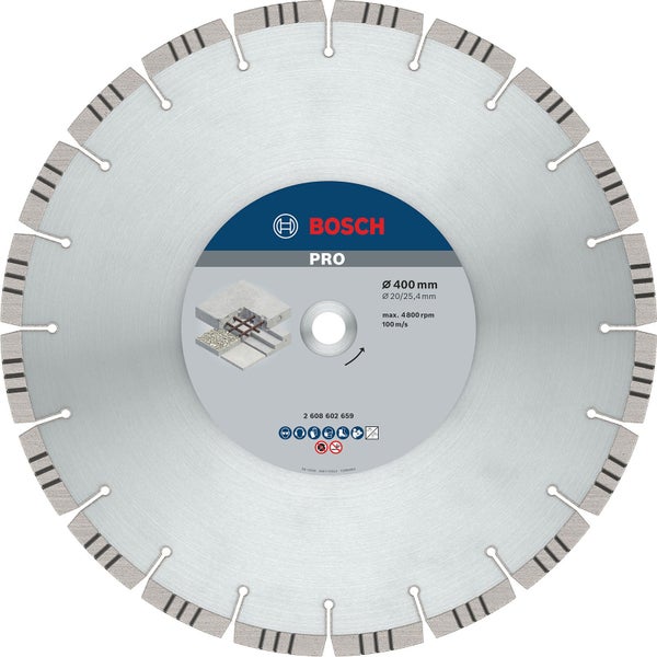 Bosch PRO Concrete Diamanttrennscheibe 400 x 20/25,4 mm - 2608602659