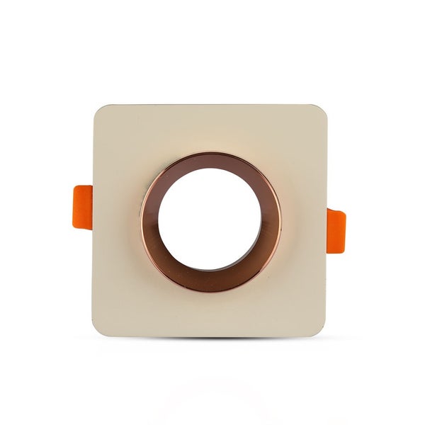 V-TAC VT-862-MRR - LED-Strahler - Einbauleuchte - GU10 - IP20 - Off White+Matt Rose Gold - 5 Jahre