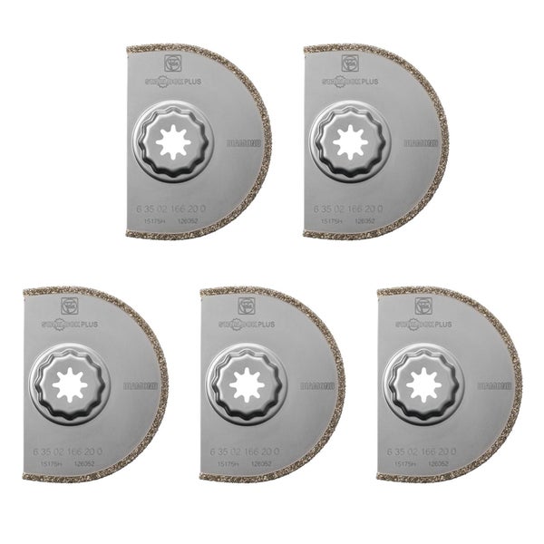 Fünf Starlock Plus Diamant Sägeblätter