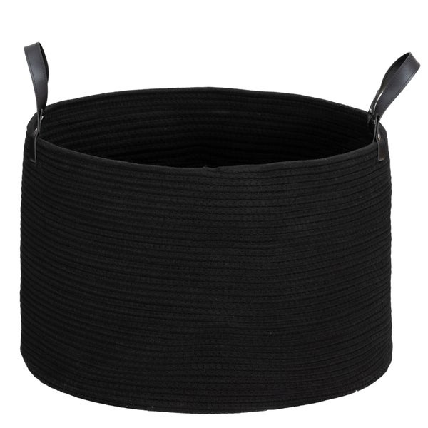 HOMCOM Wäschekorb 88L Klappbar Wäschebox mit Griff, Wäschesammler für Badezimmer, 56 x 56 x 35,5 cm, Schwarz