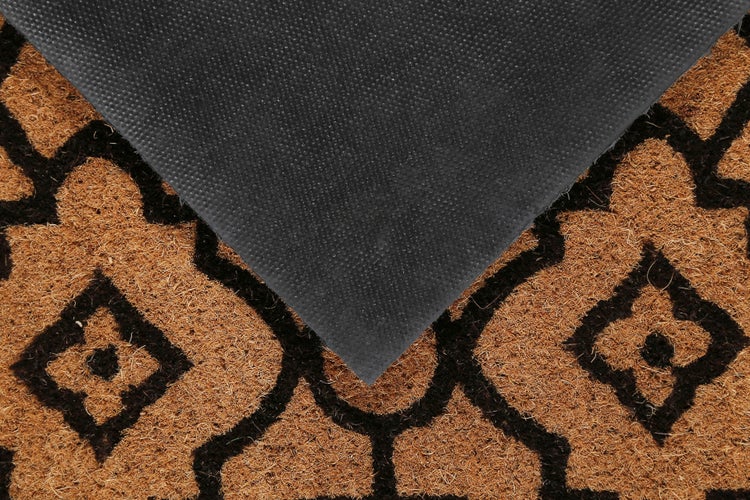 Fußmatte aus Kokosfaser Natur Schwarz Posh Palace WECONhome 40x60 cm