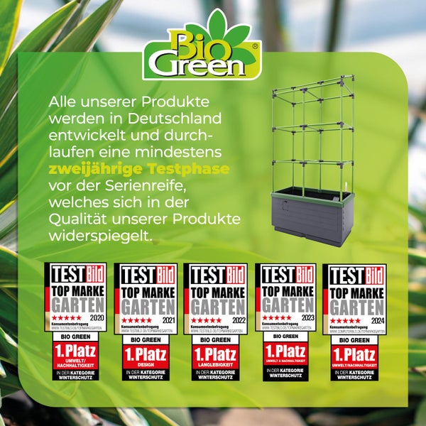 Hochbeet City Jungle mit Rankgitter L 62 x B 33 x H 128 cm