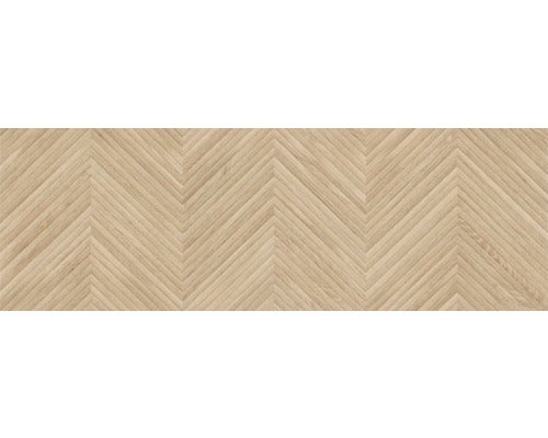 Japandi Wandfliese Zig Larchwood Alder 30x90cm 3D-Holzoptik beige matt rektifiziert