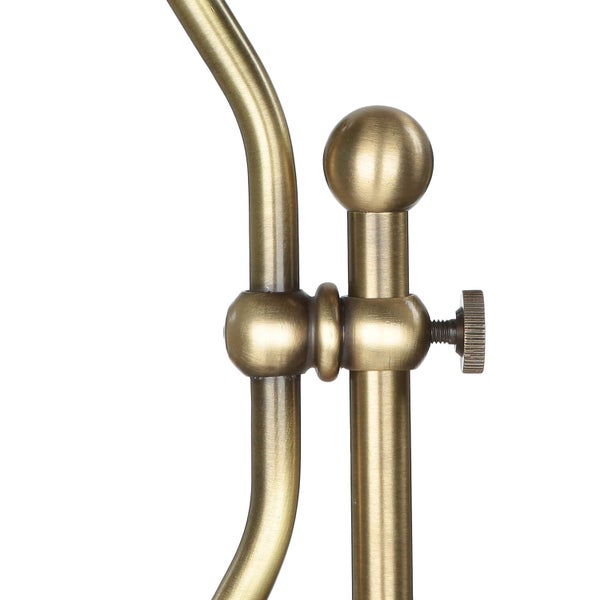 Detail einer Metalllampe mit Verstellschraube