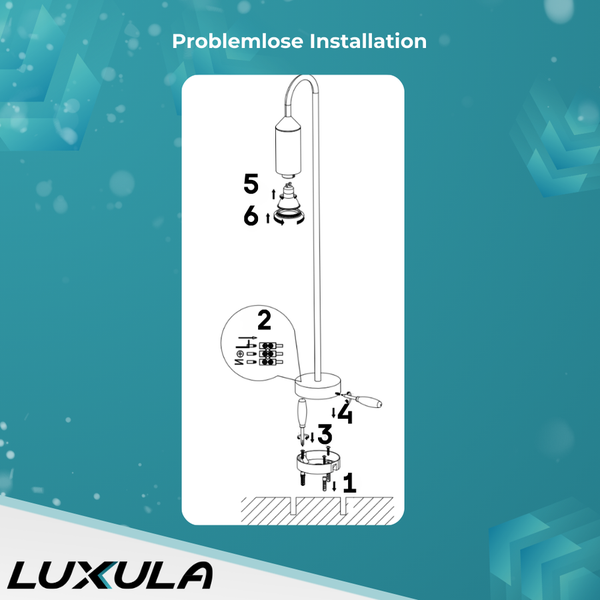 Installationsanleitung für eine Luxula Leuchte