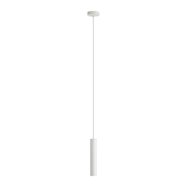 Moderne einflammige Pendelleuchte in zylindrischer Form für eine minimalistische Deckenbeleuchtung.