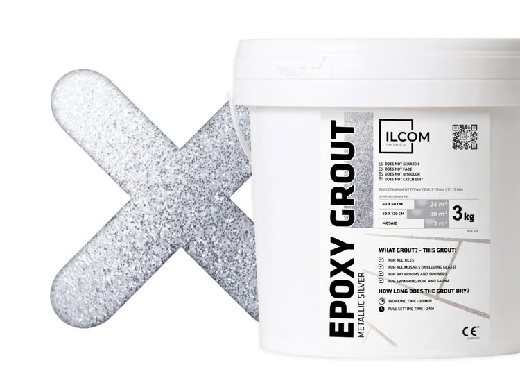 Epoxidharzmörtel zum Füllen von Fugen  - Metallisches Mittel -  3Kg
