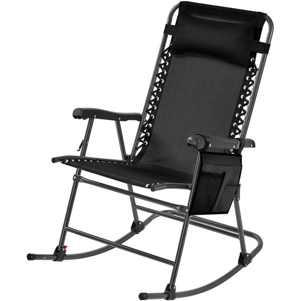 Schaukelstuhl mit Kopfstütze und Getränkehalter