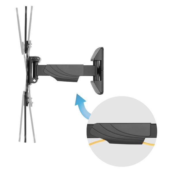 ECD Germany TV Wandhalterung Schwenkbare Neigbare Halterung für 23-55 Zoll Fernseher (58-140cm) Flach & Curved LCD/LED VESA 400x400 Universal Starke Vollbewegliche Fernsehwandhalterung mit Schwenkarm