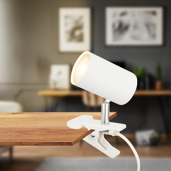Schreibtischlampe Leselampe Klemmleuchte Schwenkbar Kabelschalter GU10