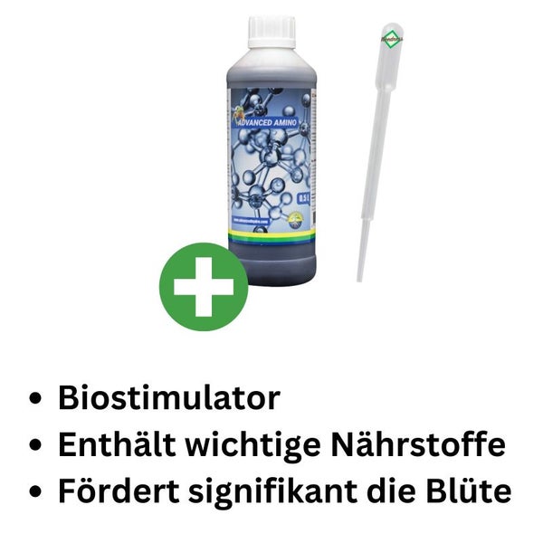 Advanced Hydroponics Amino – 100 ml Biostimulator für kräftiges Pflanzenwachstum, einfache Dosierung, universell einsetzbar