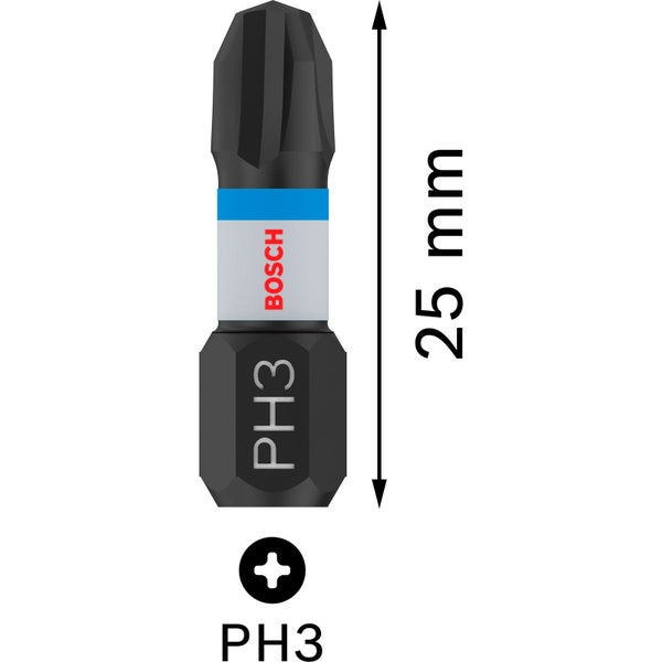 Bosch PRO Phillips Impact Bit PH3 25 mm 2-tlg. - 2608522469